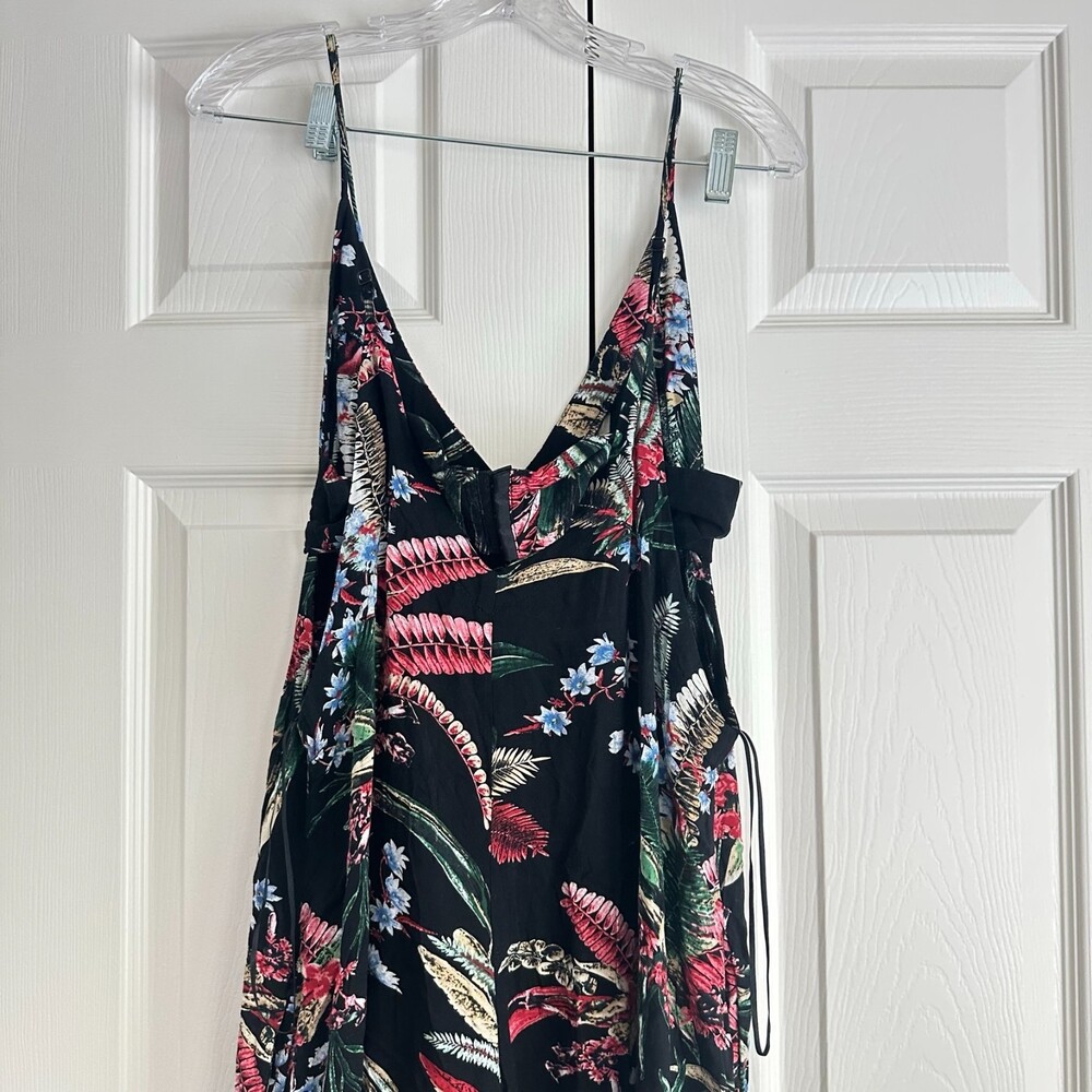 Miss Love Tropical Jumpsuit Size S Spaghetti Straps
